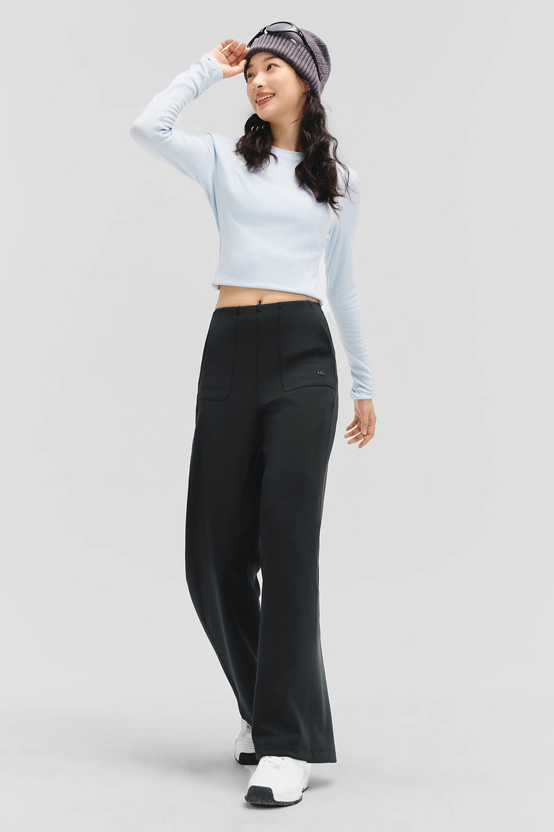 FlowWarm – Women’s High-Stretch Wide-Leg Thermal Pants - Image 3
